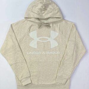 Under Armour Men's Rival Big Logo Cream Hoodie 4x